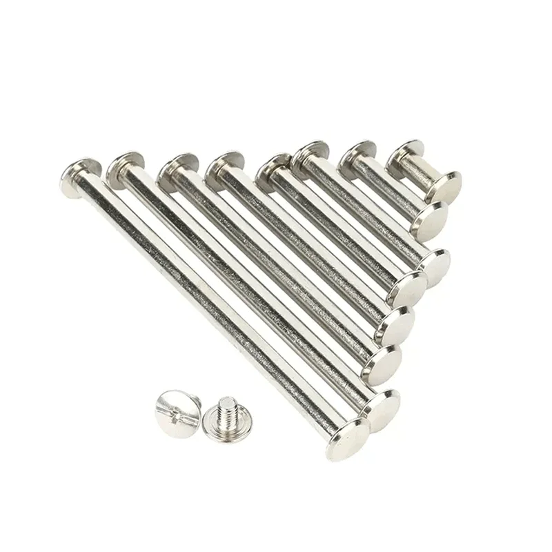 10sets 304 Stainless Steel Chicago Screw Photo Accounk Album Binding Screw Books Butt &empty;4(M3) &empty;5(M4)