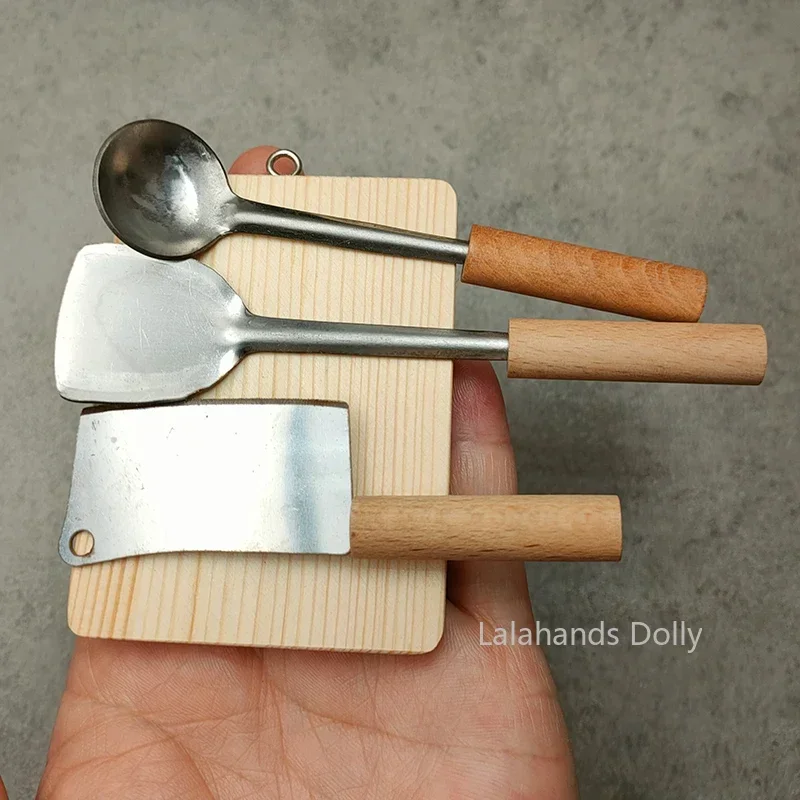 Doll House Mini Spatula, Spoon Kitchenware Model for Doll House Kitchen Furniture Decoration Accessories 2