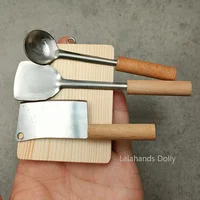 Doll House Mini Spatula, Spoon Kitchenware Model for Doll House Kitchen Furniture Decoration Accessories 2
