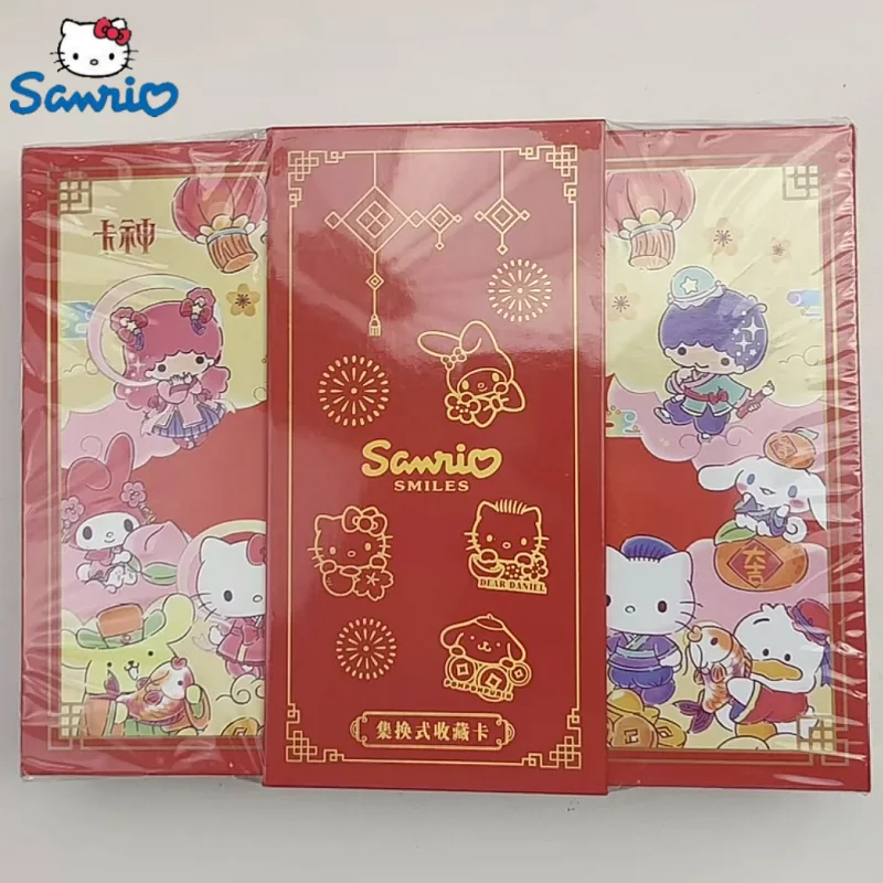 

Sanrio Kawaii Cards Cartoon Kuromi Hello Kitty Cinnamoroll My Melody Collectible Game Trade Cards Children Toys Christmas Gifts