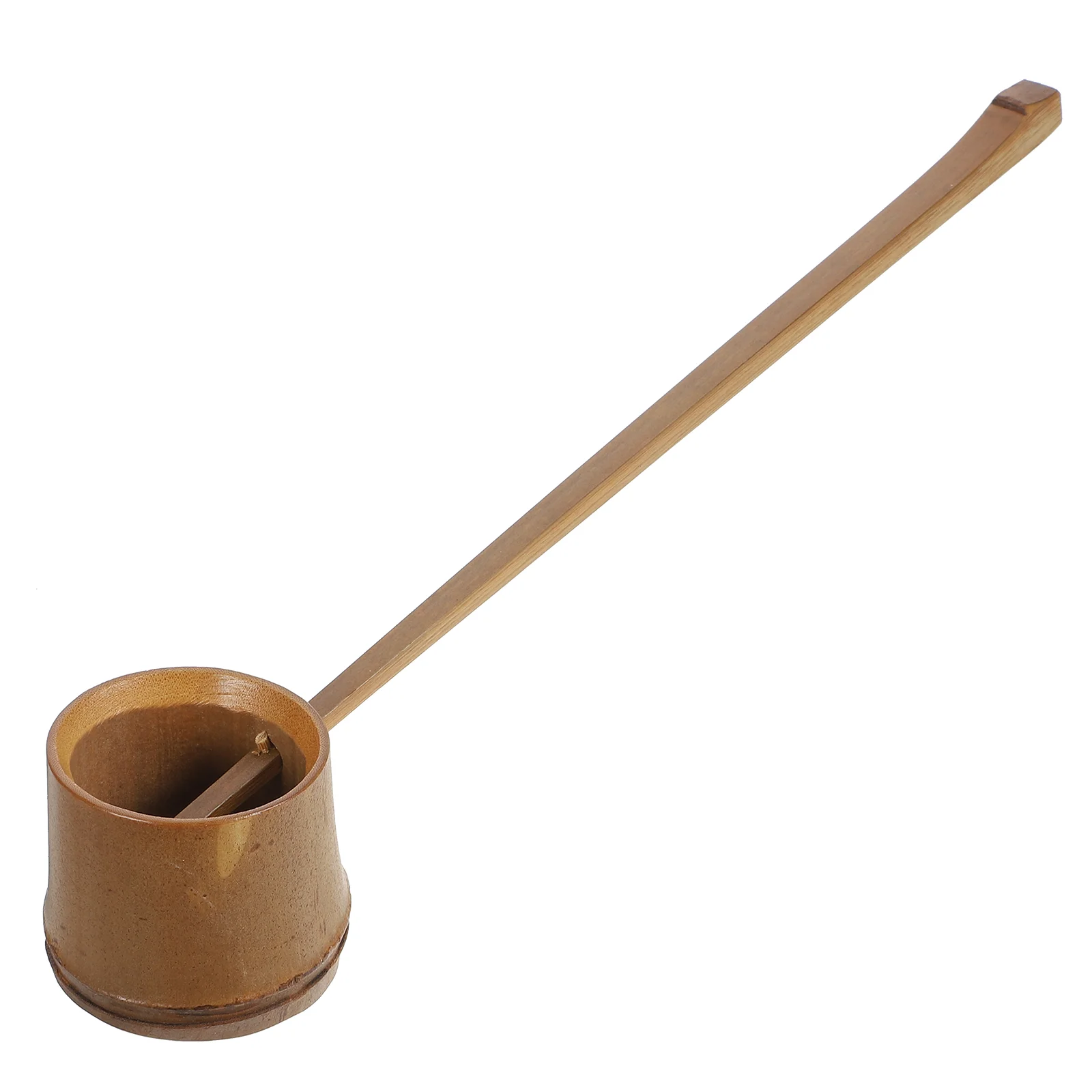 Long Handle Bamboo Water Ladle Kitchen Bath Salt Scoop Flour Spoon Tea Ceremony Ladle Laundry Powder Dipper Garden Watering