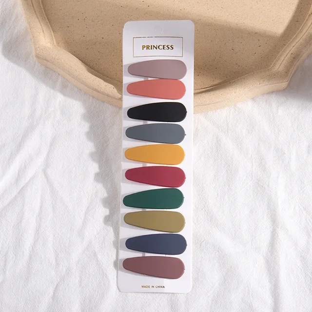 Hairpin Korean Simple Bb Clip Bangs Headdress Macaron Girl Hair Accessories Set Metal Hair Claws Ladies Hairgrip Headwear 2