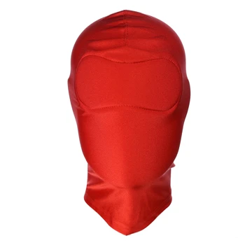 Mask Spandex Lycra Hood Bdsm SM Role Playing Game Erotic Latex Leather Fetish Open Mouth Hood Mask Adultos Porn Toys Sex Toy 4