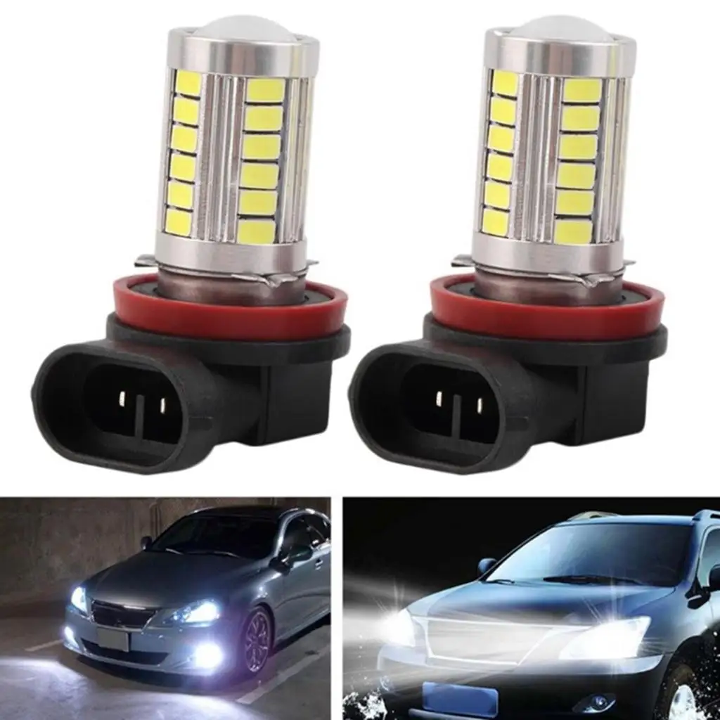 Xenon White H11 21 LED Fog Driving Light Bulbs 2x 12V ~ 24V for Cars auto led light