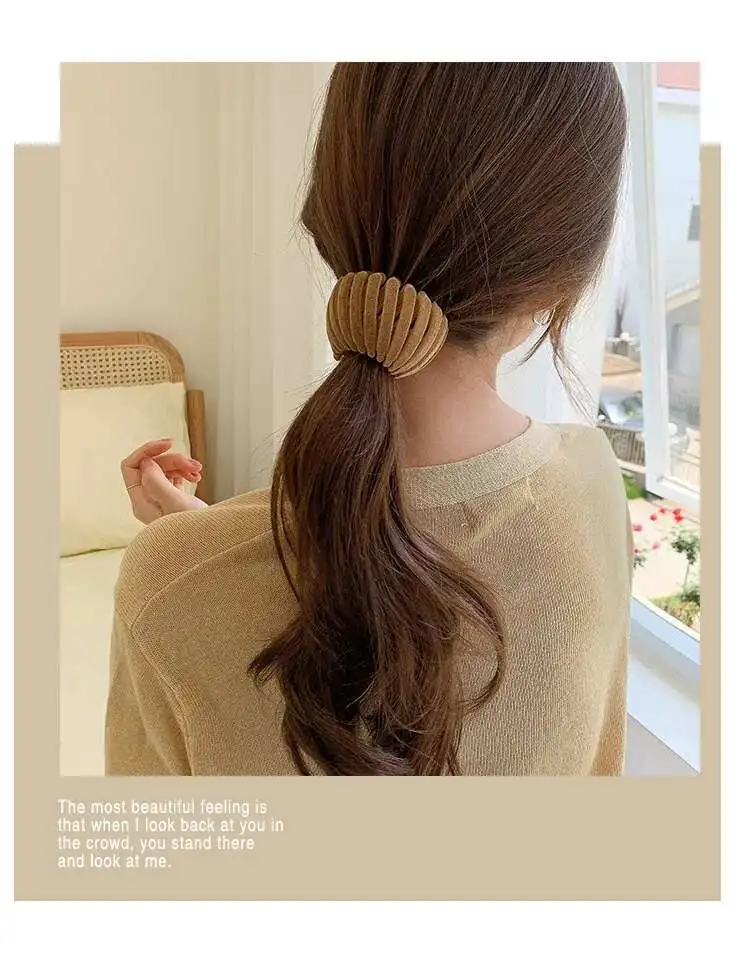 2021 Frauen Haar Gerät große Haar Kralle Clips Vogelnest Haarnadel koreanische Brötchen Haars cheibe Pferdes chwanz solide Locken wickler Kopf bedeckung Zubehör – Detail 18