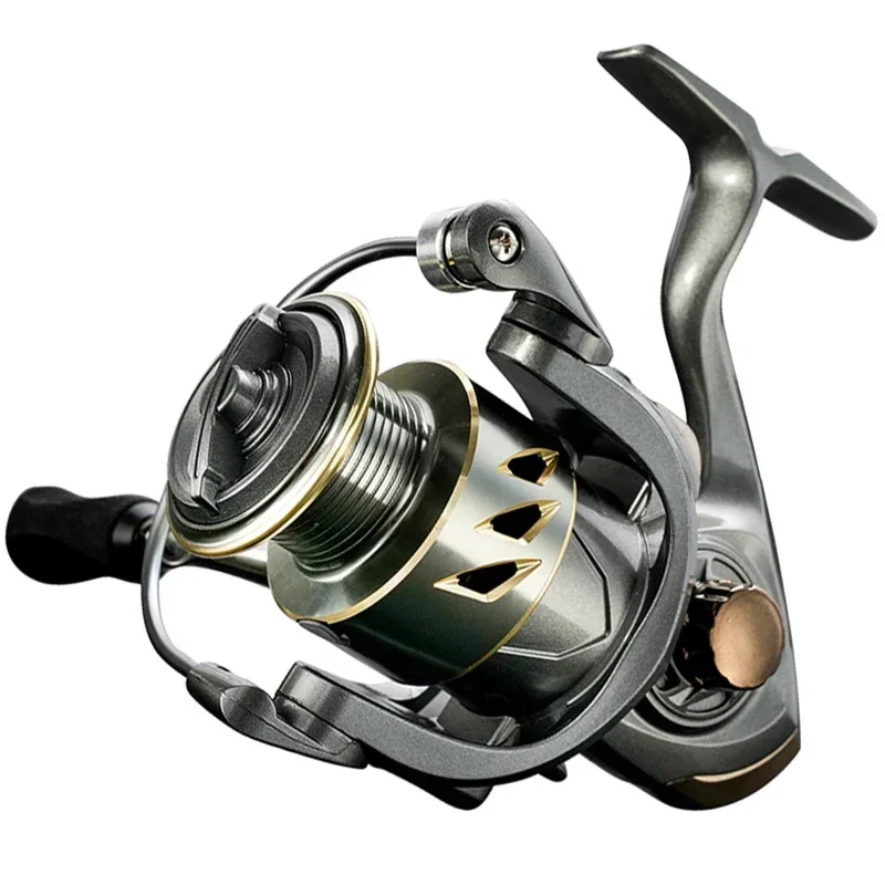 Lightweight Spinning Reel 2000 3000 4000 5000 6000 7000 Metal Wire Cup 5.2:1 Durable Fishing Tackle 10kg Max Drag for Bass Carp 4