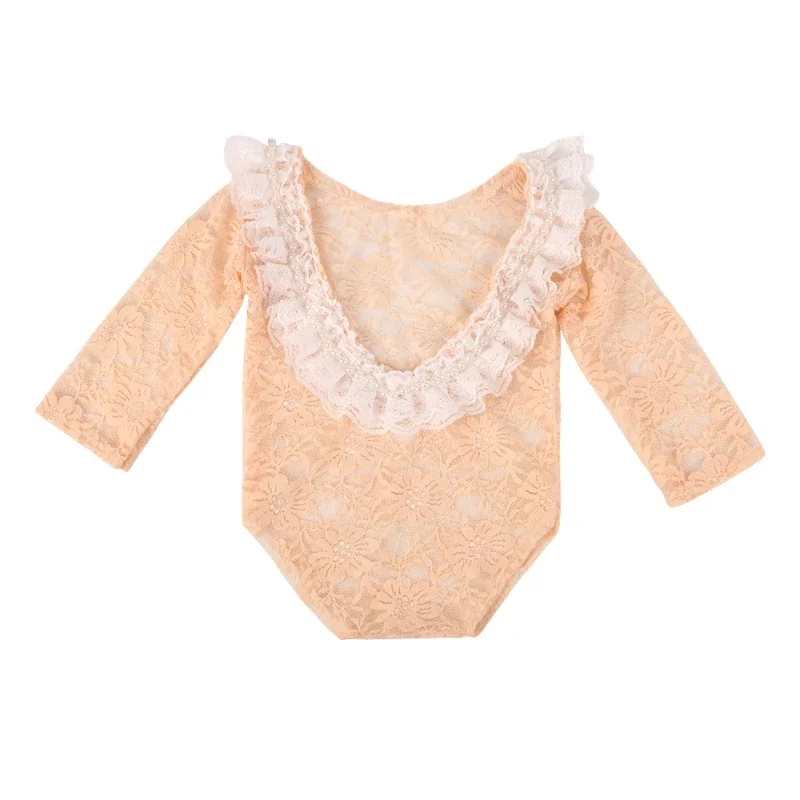 

0-3M Newborn Photography Clothes Ropa Lace Embroidery Flowers Jumpsuits Bodysuit Cute Baby Clothing Theme Photo Fotografia