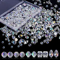 300pcs Assorted Crystal Glass Beads (Random Mixed 300pcs)