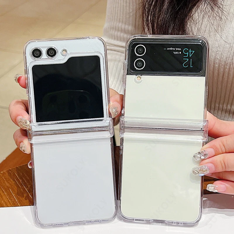 Transparent Shockproof Hard PC Case for Samsung Galaxy Z Flip Series
