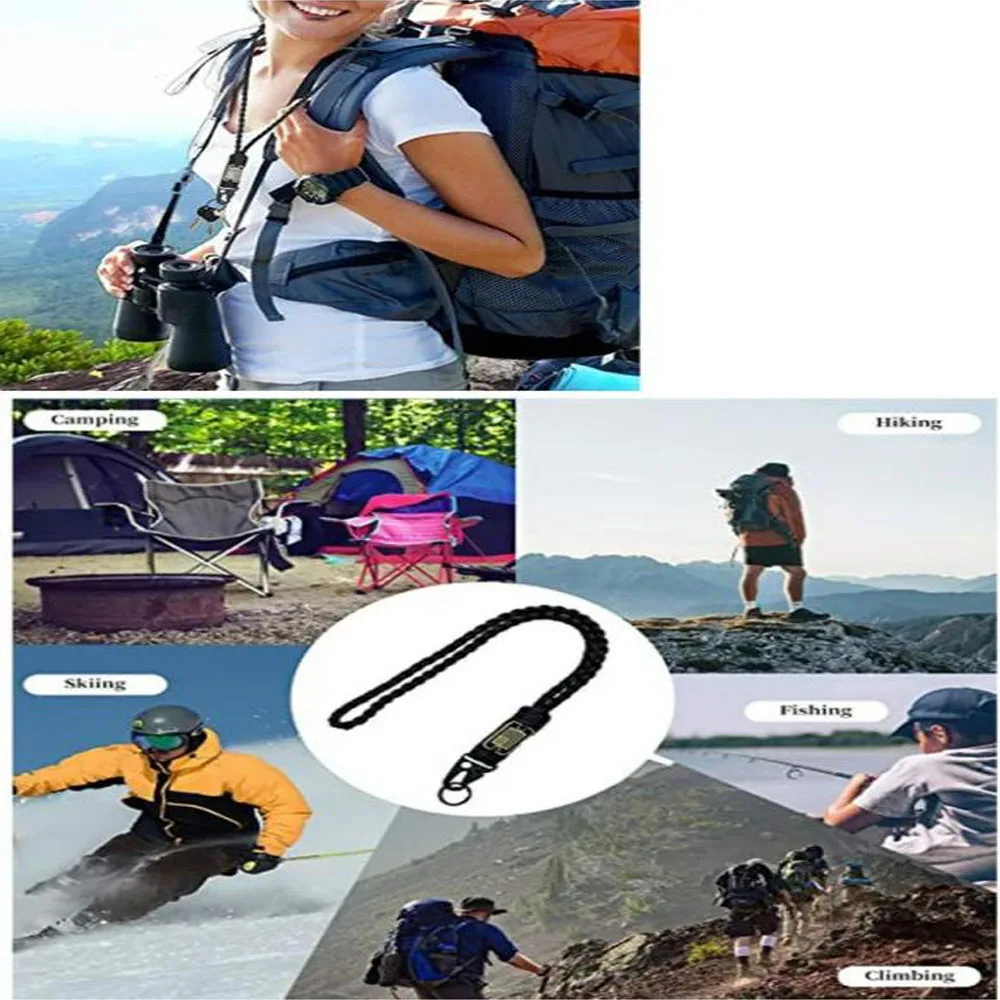 Description Picture 4 of itemParacord Keychain 7 core USA Flag Alloy Buckle Carabiner Clip Braided Lanyard Utility Ring Hook for Men Military Veterans