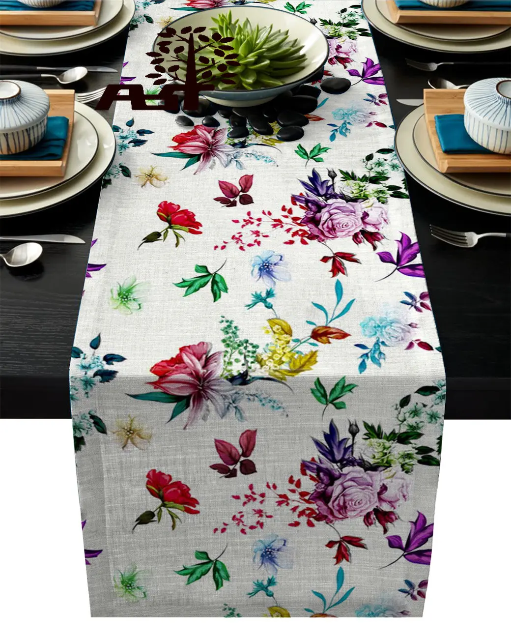 

Красочные розы современный стол ткань праздничные вечерние свадебные украшения Настольная дорожка обеденное столовое покрытие