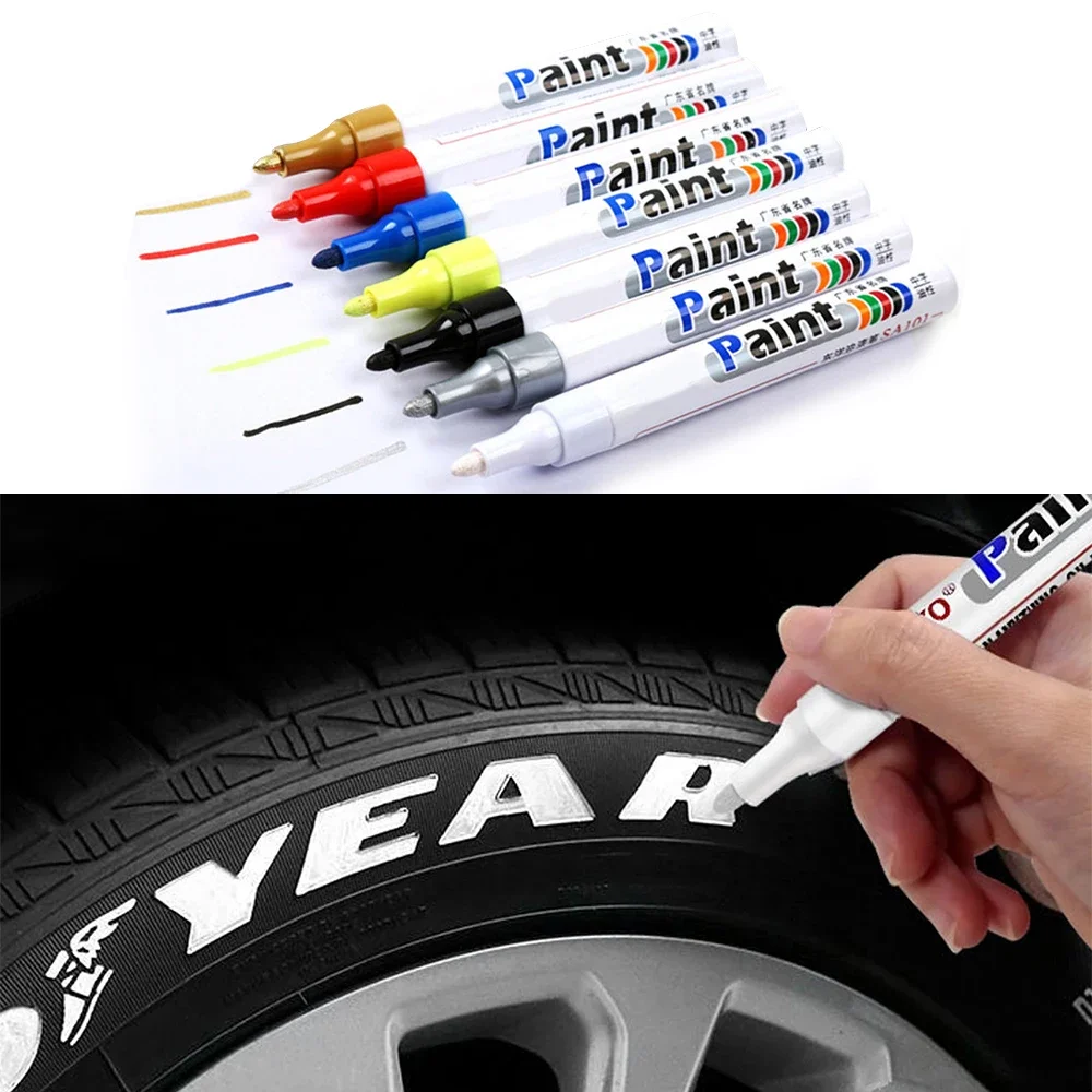 3~9 White Paint Pen Marker Waterproof Permanent Car Tire Lettering Rubber  Letter