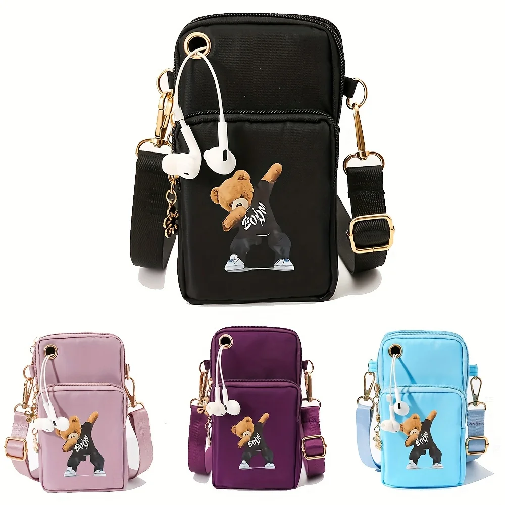 

4 Colors Hipster Bear Shoulder Crossbody Bag Womens Fashion Cell Phone Bag Party Birthday Gift