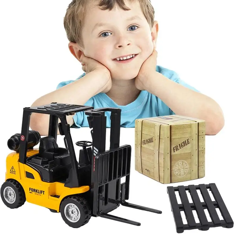 

Pull Back Forklift Diecast Alloy Forklift Truck Model Pull Back Return Engineering Cars Dump Truck Gift Construction Site Toy