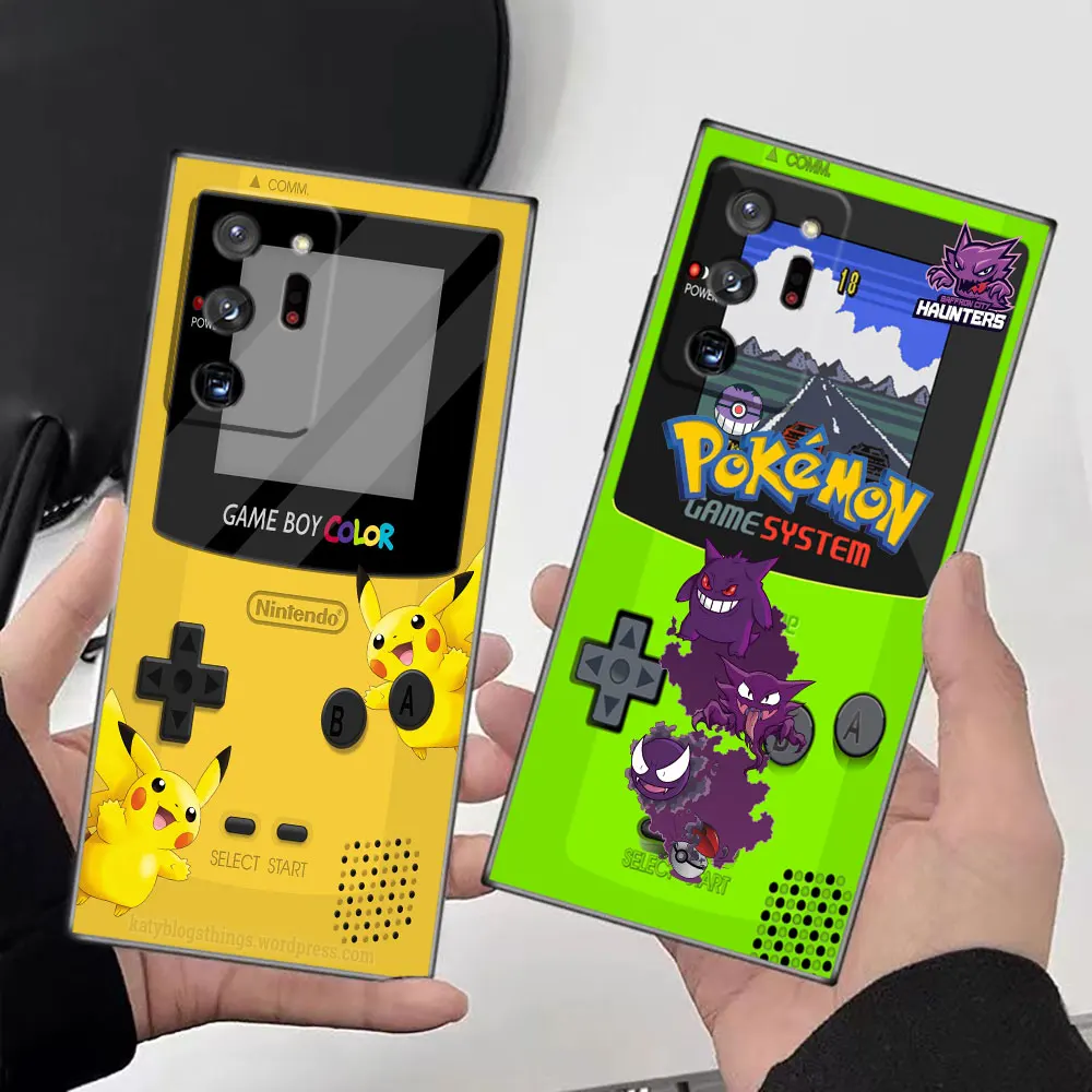 Custodia Per Samsung Galaxy Note 20 10 9 8 Ultra Lite M62 M53 M51 M33 5G 2018 J8 J7 Pro Plus Prime Case Game-Boy P-Pokemon P-Pikachu