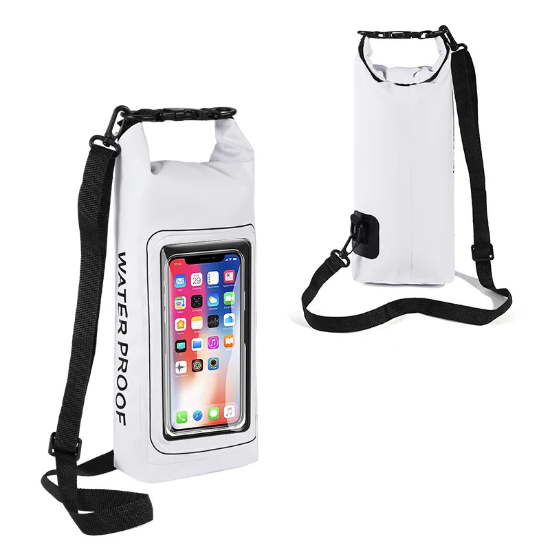 2L Swimming Waterproof Bag Outdoor Diving Compression Storage Bag PVC Pack Dry Mobile Phone Touch Screen Underwater Shoulder Bag