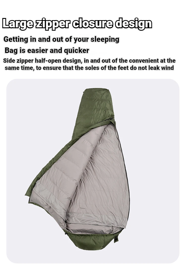 Sleeping Bag Ultralight Winter Down Goose Outdoor Camping Compression Bag Low Temperature Thermal Tactic Military Style Portable