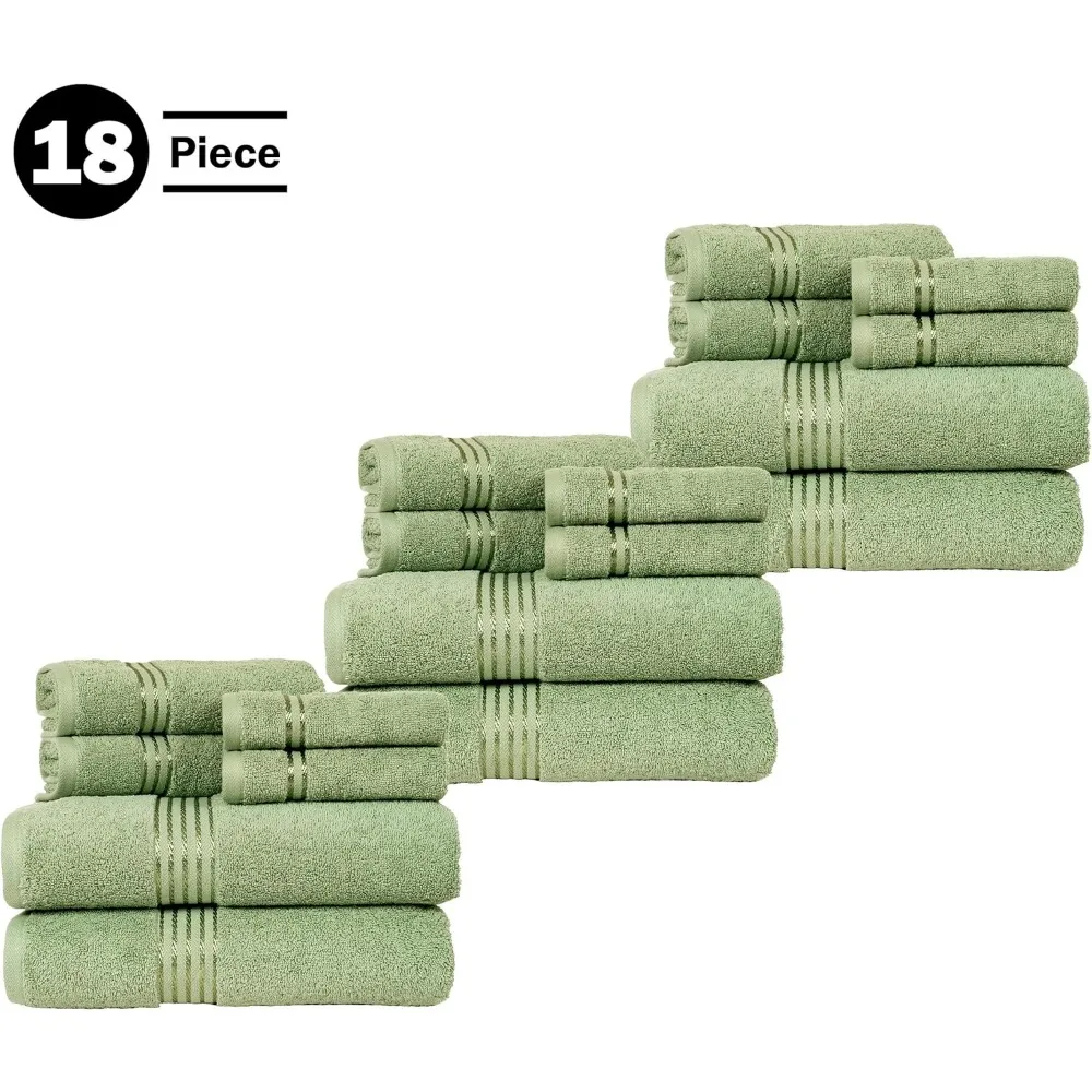 6 Hand Towels Towel 18PC Towel Set-Cotton Bathroom Accessories With 6 Bath Towels the Body Bathrobe Freight free