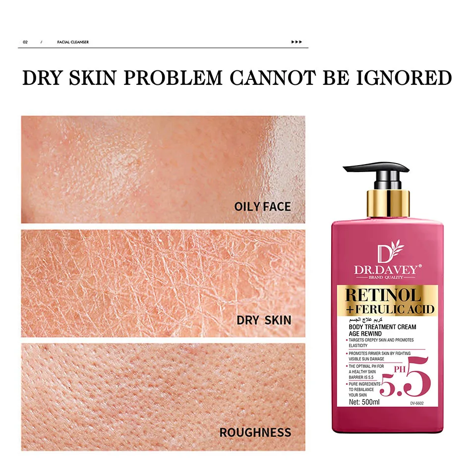 Body Lotion Cream Retinol Body Lotion Firming for Face Body Dry Skin Improves Elasticity Age Rewind Serum for Face Serum Brightening