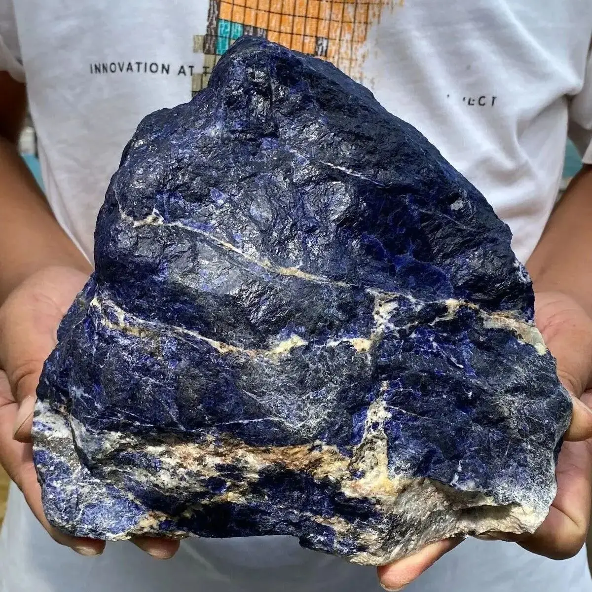 Natural Large Noble Dark Blue Sodalite Crystal Gemstone Rough Raw Rock Specimen Healing 6