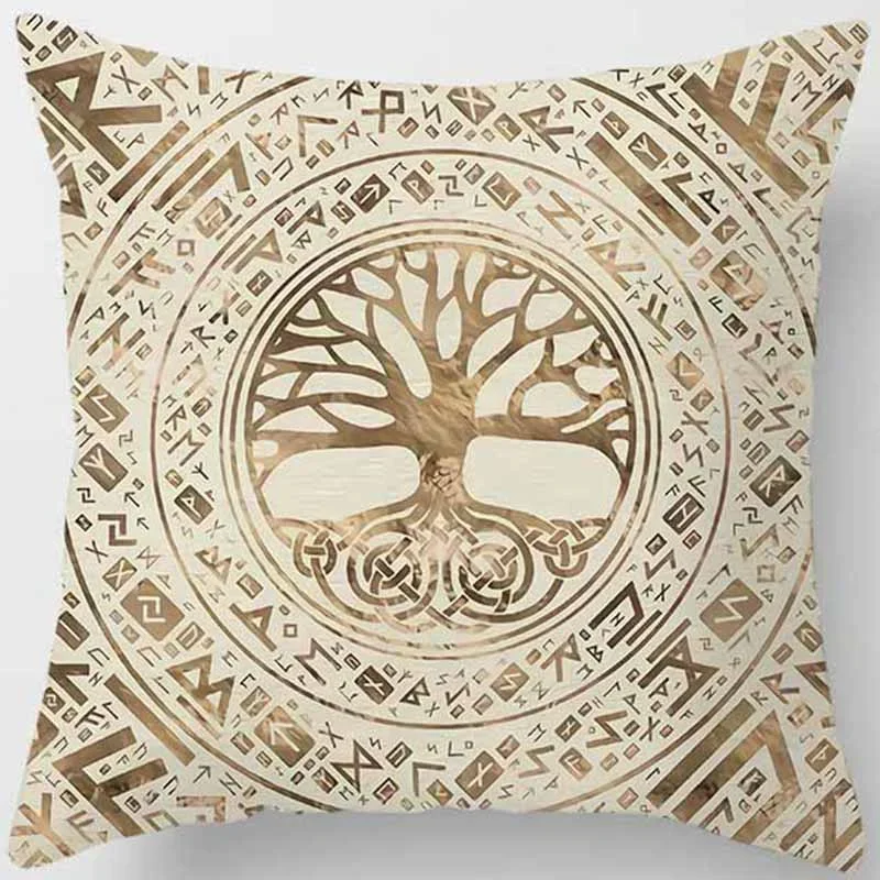 Dark World Tree Print Pillow Cover Home Decor Car Sofa Cushion 5