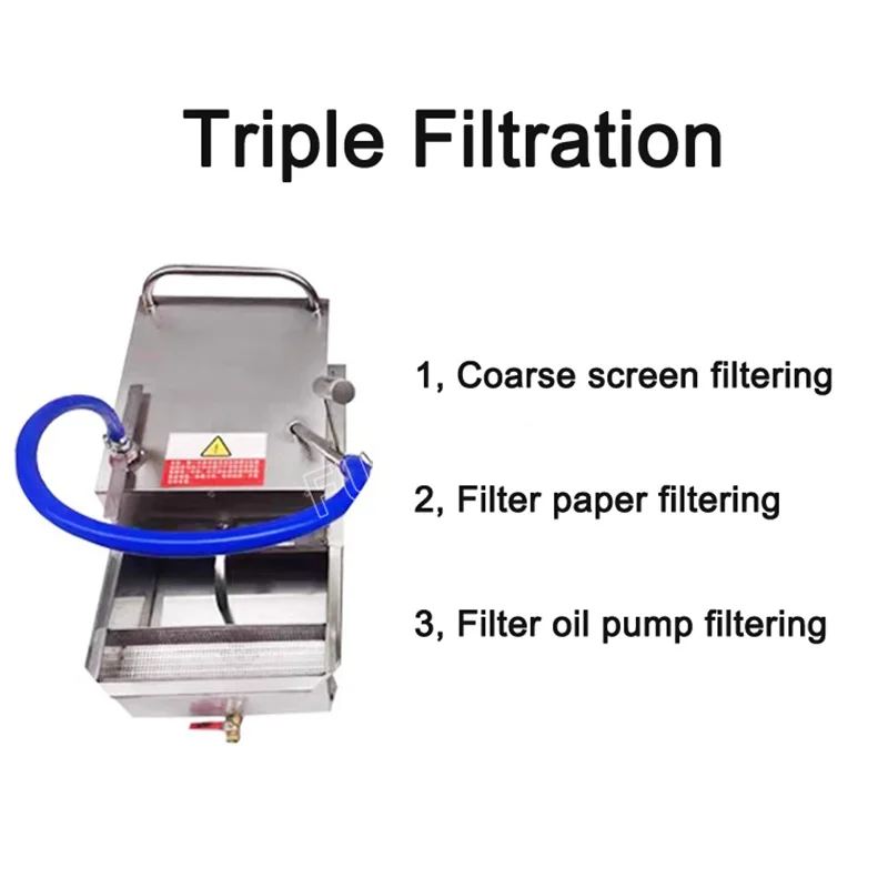35L Electric Edible Oil Filter Commercial Cooking Oil Filter Machine Stainless Steel Fried Food Oil Strainer Filtering Machine 5