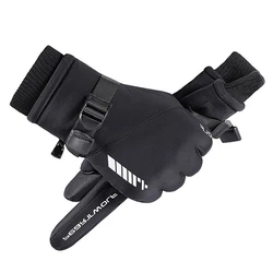Breathable Skiing Motorcycle Riding Gloves Outdoor Winter Cycling Gloves Warm Touchscreen Full Finger Gloves for Running Hiking