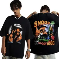 Hot Sale Rapper Snoop Dogg Graphic Funny Print Tees Summer Fashion Cotton Woman T-shirt Y2k Loose Crew Hip Hop Tops T-shirt 2