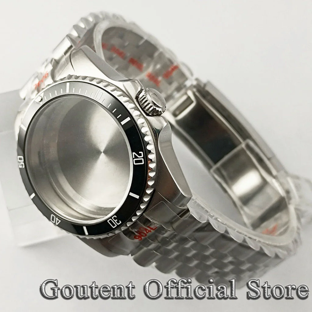 Goutent 사파이어 글래스 시계 케이스, 블루 세라믹 GMT 시계 베젤, NH34 NH35 NH36 ETA 2824 PT5000 ST2130 무브먼트, 36mm