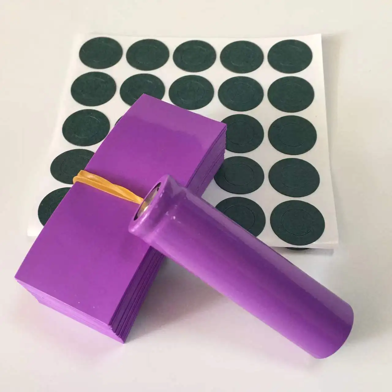 Heat Shrink Tube 100pcs 18650 Lithium Battery PVC Tubing Film Sleeves Insulation Sheath 100pcs Gasket Barley Paper