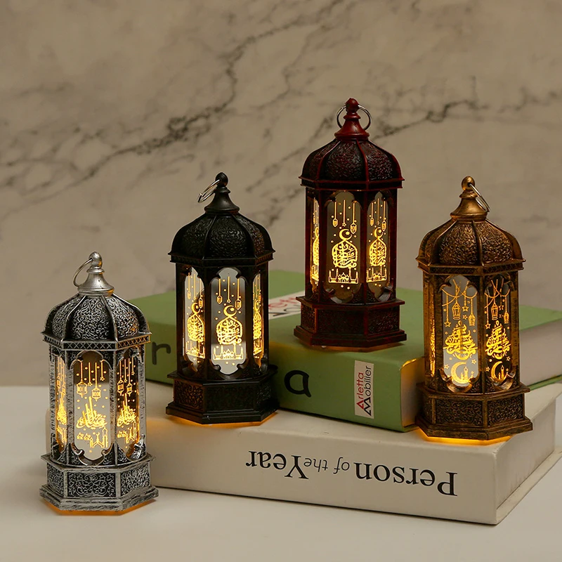 Ramadan Lantern EID Mubarak LED Wind Light Islam Muslim Hanging Night Lamp Decor