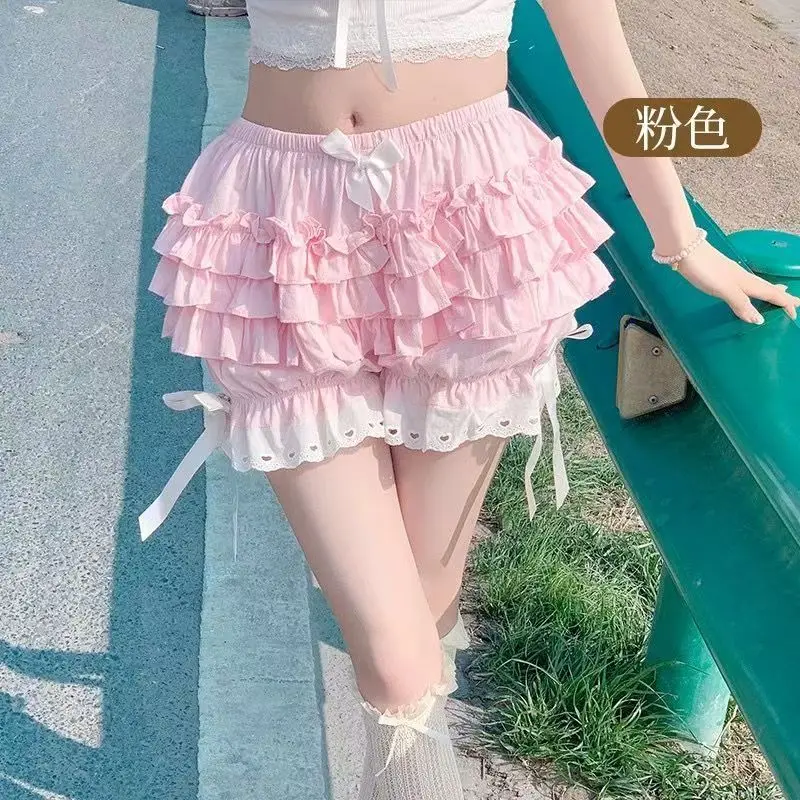 Shorts Lolita d'été pour femmes en dentelle à volants, jupes-culottes ...