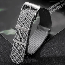 Military Style Nylon Watch Strap - Brown, Green, Black Band Replacement 18mm, 20mm, 22mm - 18mm (Grey)