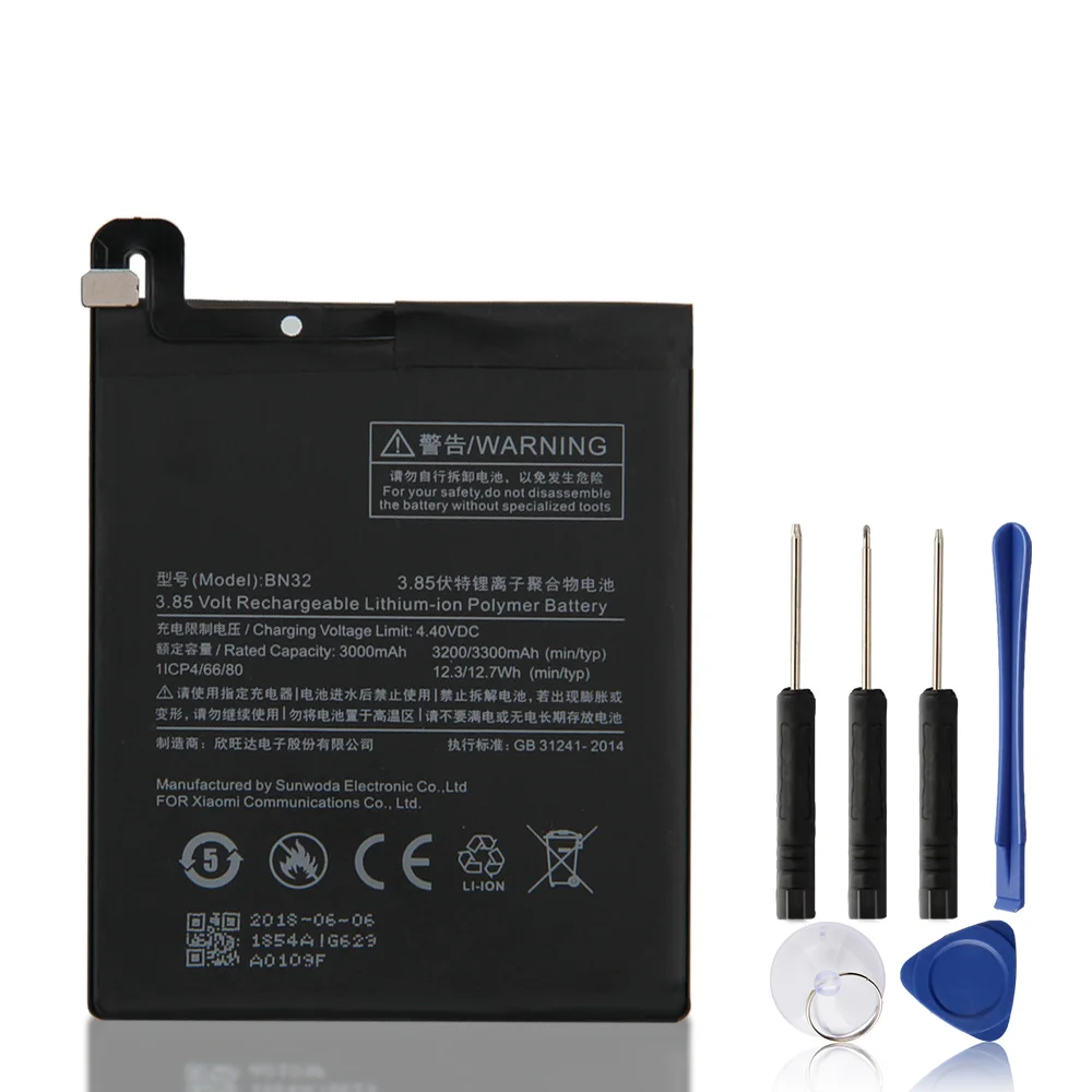 

Replacement Battery BN32 For Xiaomi Rechargeable Phone Battery 3300mAh