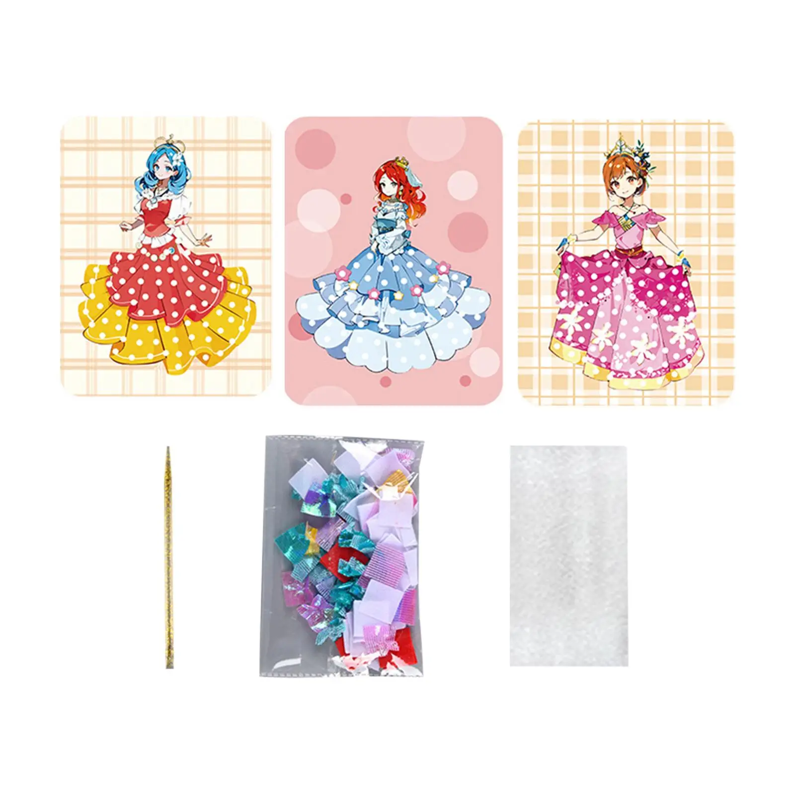 Pocket Crafts Kit For Girls DIY Poking Toy For Fun Princess Dress-Up  Painting Handmade Craft Kit Coloring Book Set For Girls - AliExpress