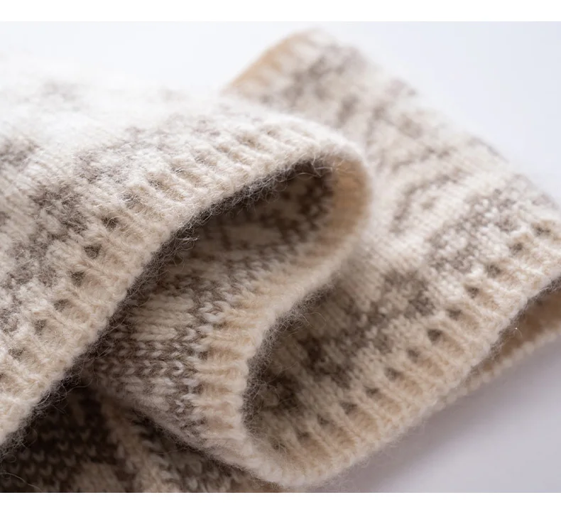 Kaschmir-Stirnbänder für Damen, weich gestrickt, warm, für Mädchen, elastische Wolle, Haarbänder für Haarschmuck, Weihnachtskollektion – Detail 13