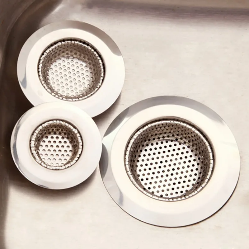 Stainless Steel Mesh Sink Strainer Filter Kitchen Sink Filter Bathroom Strainer Drain Hole Trap Waste Screen S/M/L