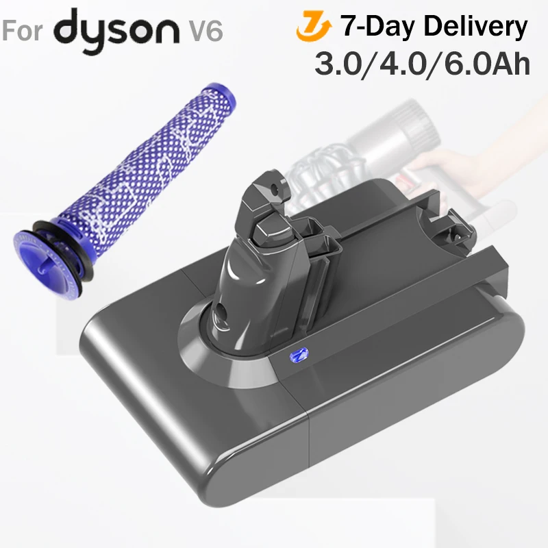 

For Dyson V6 Battery Vacuum Cleaner Battery For Dyson V6 Fluffy/Animal SV03 SV05 SV07 SV09 DC62 DC58 DC59 DC61 DC74 accessories