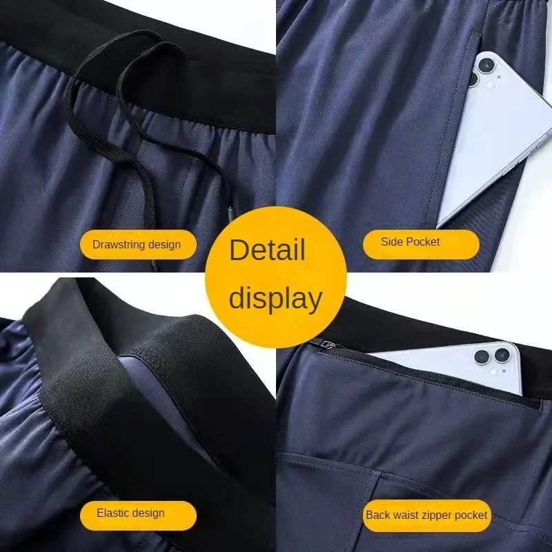 Training Pants Men Sweatpants Zip Pockets Loose Fitness Running Long Pants Plus Size Jogging Casual Outdoor Training Gym Trouser casual pants sports pants casual sports pants