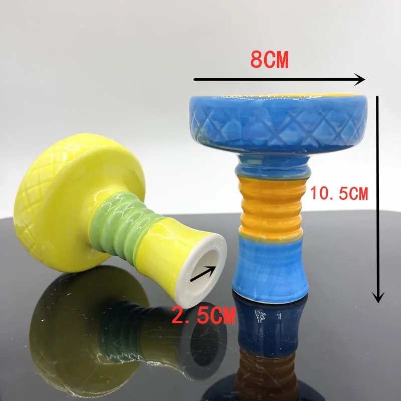 Ceramic Flavors Tobacco Bowl Holder or Hookah Shisha Colorful Smoking Accessories