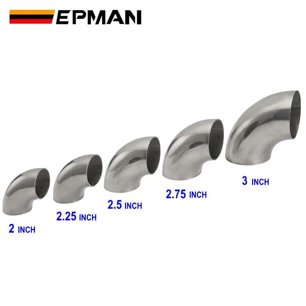 EPMAN SS 304 ǵ   Ȳġ 90  β 1.5MM ڵ     Ȳġ Downpipe ÷  ƿ  TKBXGG