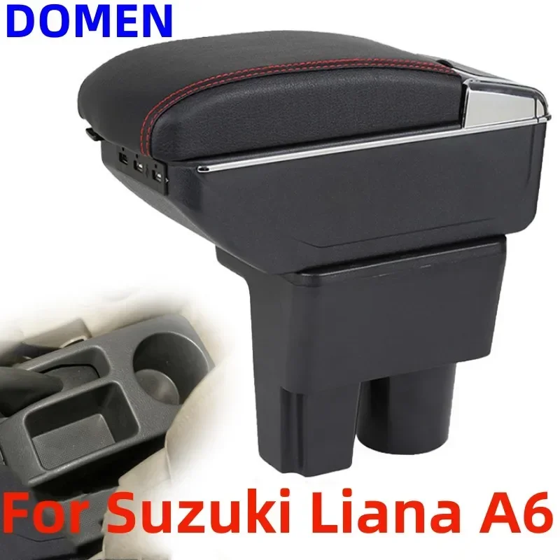 NEW For Suzuki Liana A6 armrest box Original dedicated central armrest box modification accessories Dual Layer USB Charging