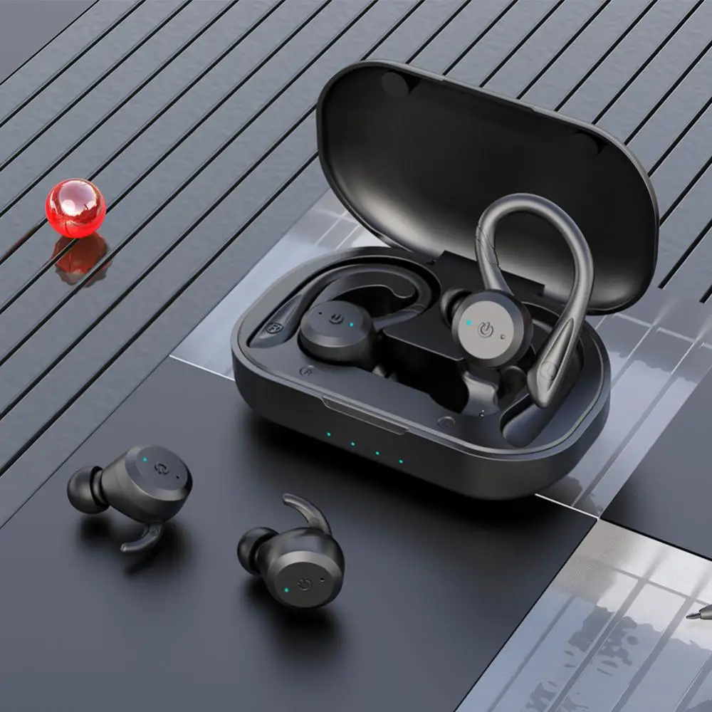 

Hours Play time Swimming Waterproof bluetooth-compatible Earphone Dual Wear Sport Wireless Headset Ipx7 Stereo Earbuds