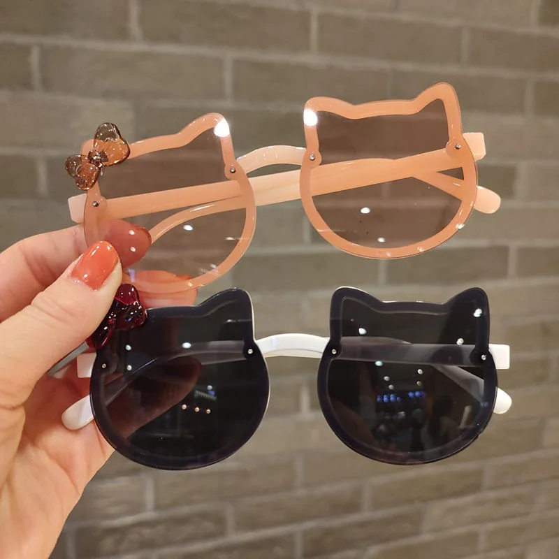 

Kawaii Sanrio Hellokitty Summer New Children's Sunglasses Cartoon Bow Girls Sunglasses Photo Modeling Sunglasses