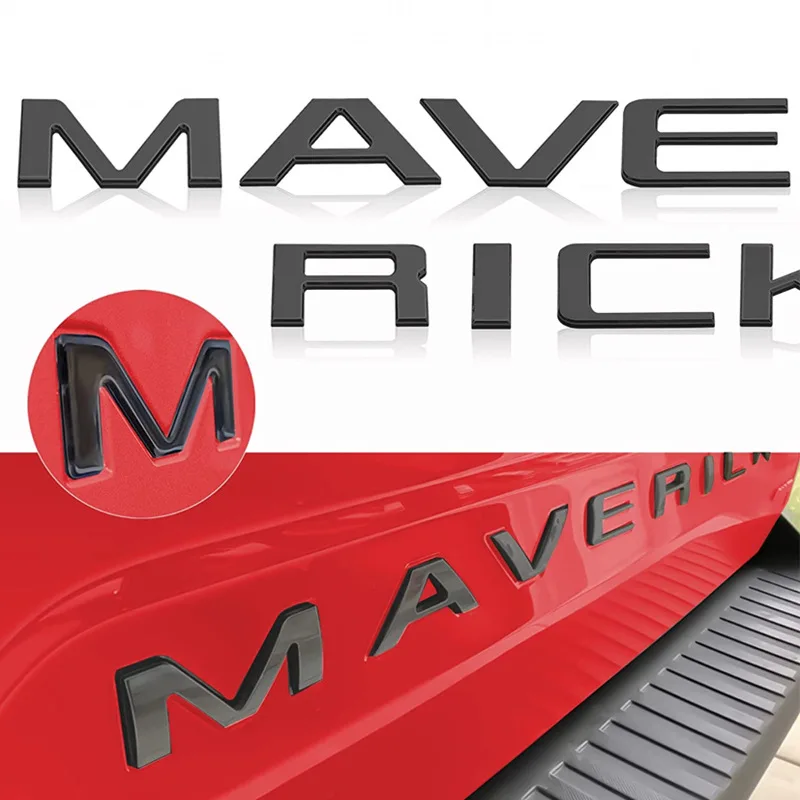 Pickup rear trunk English letter sticker groove decorative word sticker Suitable for Ford Maverick Tremor