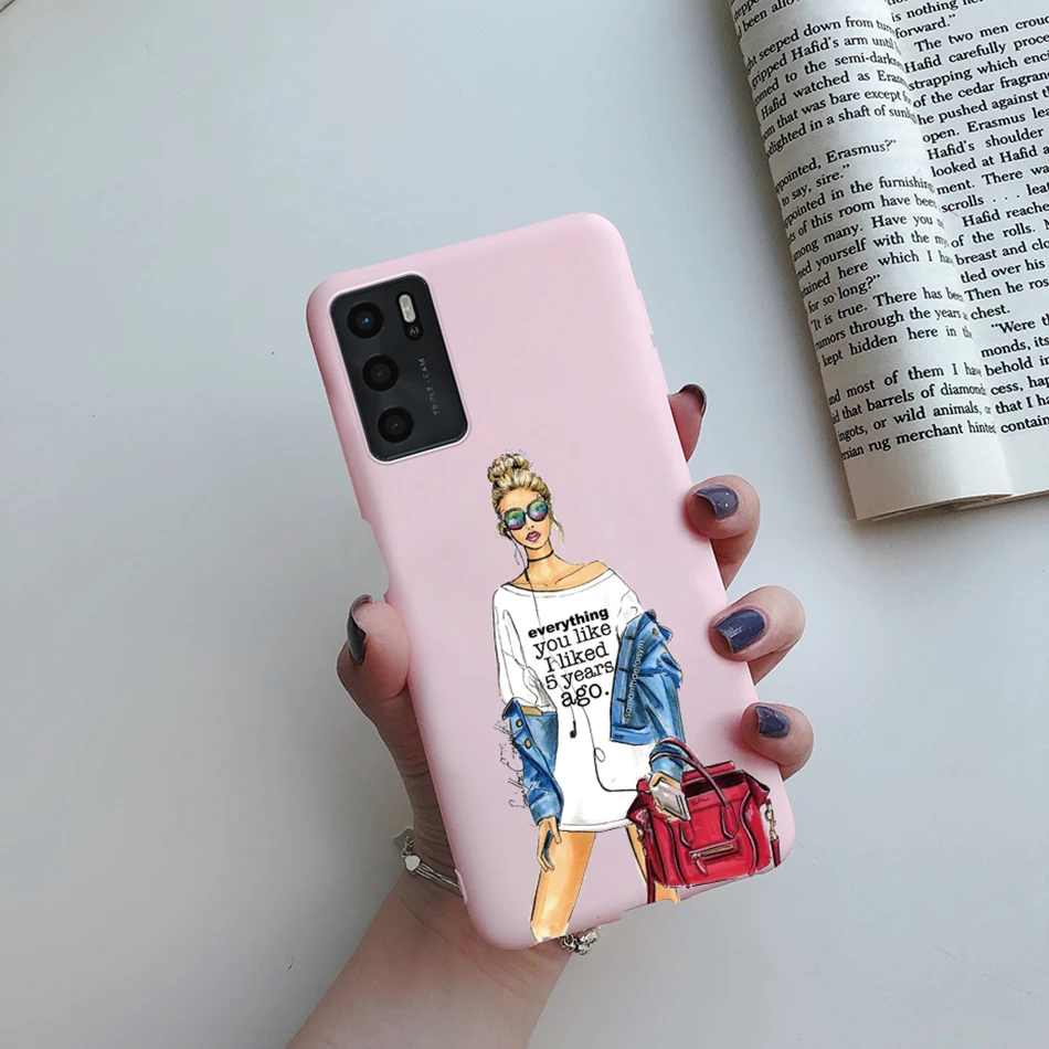 For OPPO A16 A16S 2021 Case Beauty Girls Painted Phone Case For OPPOA16 A 16 CPH2269 A54S 4G CPH2273 Soft Cover Protect Bumper cases for oppo cases