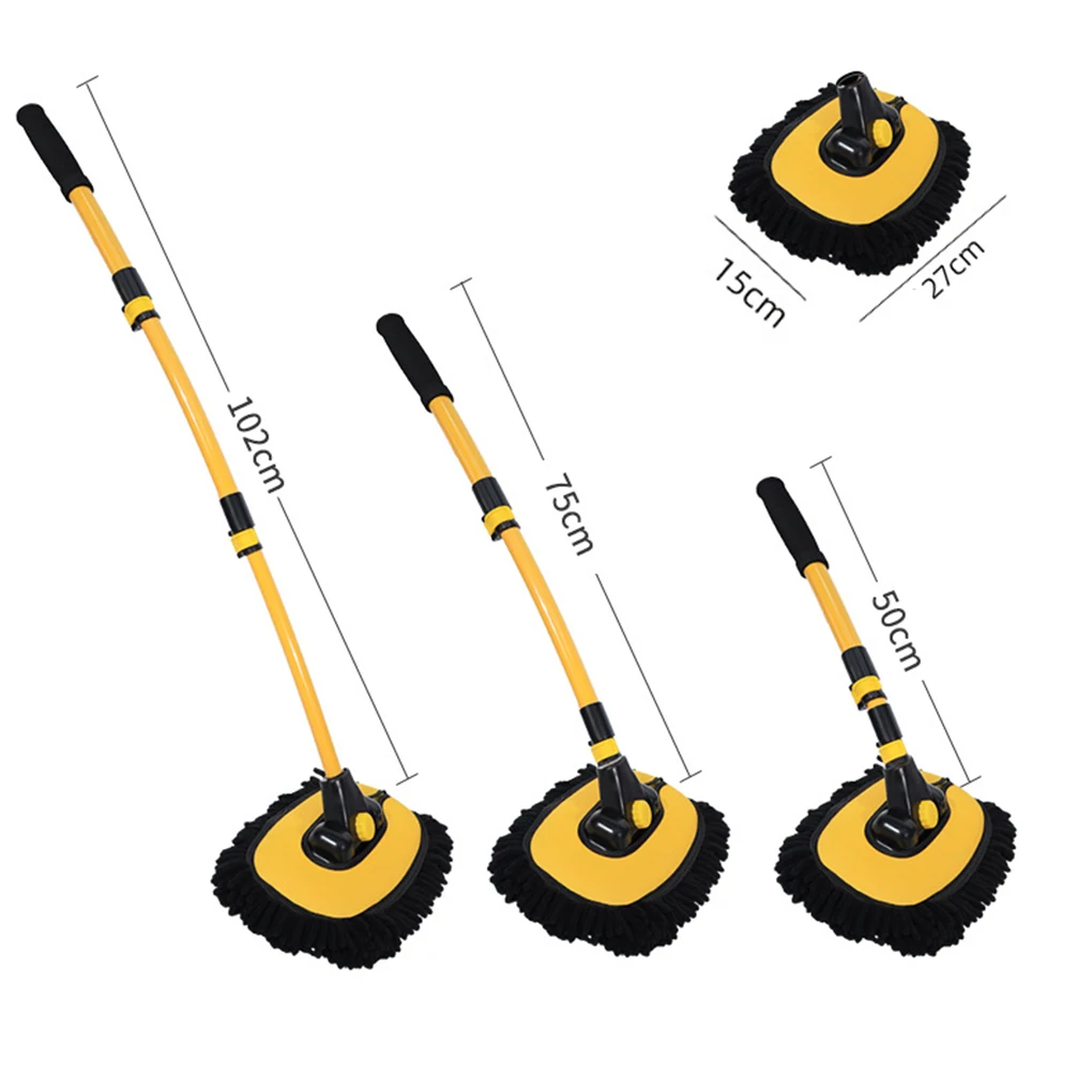 

Auto Cleaning Mops 3 Gear Adjustable Telescopic Heavy Duty Bent Automotive Air-conditioner Floor Brush Tool Accessories