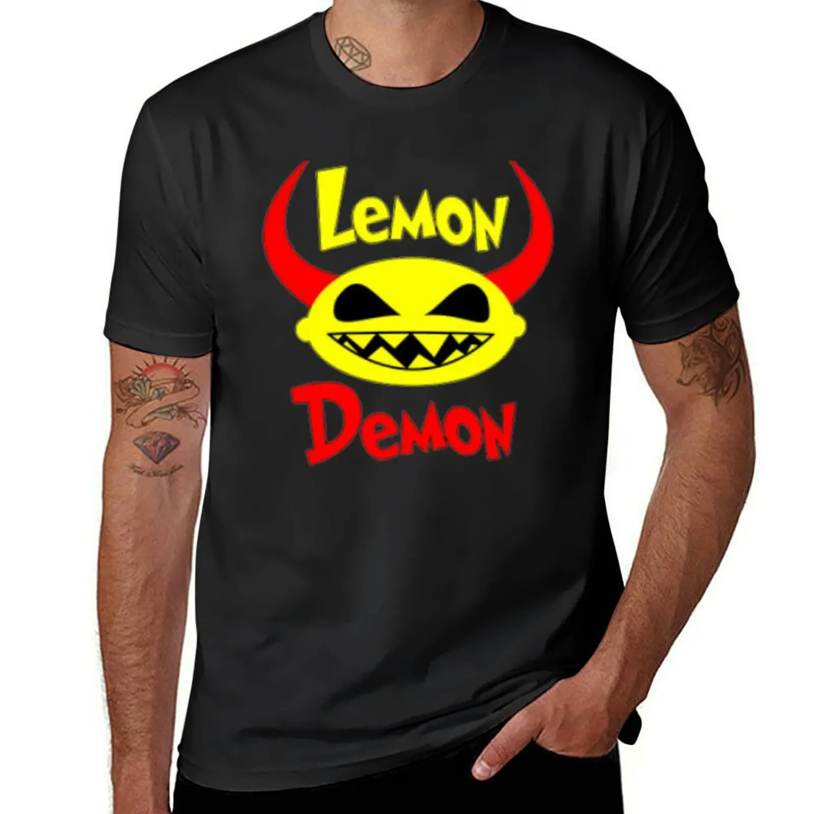 

LEMON DEMON T-Shirt cute clothes Short sleeve tee tees summer top mens white t shirts