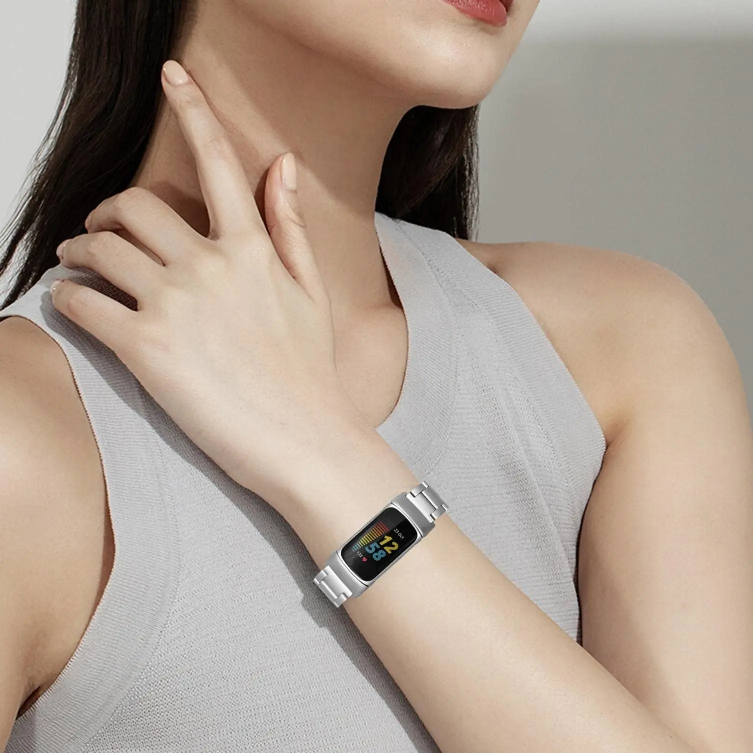 Stainless Steel Adjustable Metal Wristband Bracelet