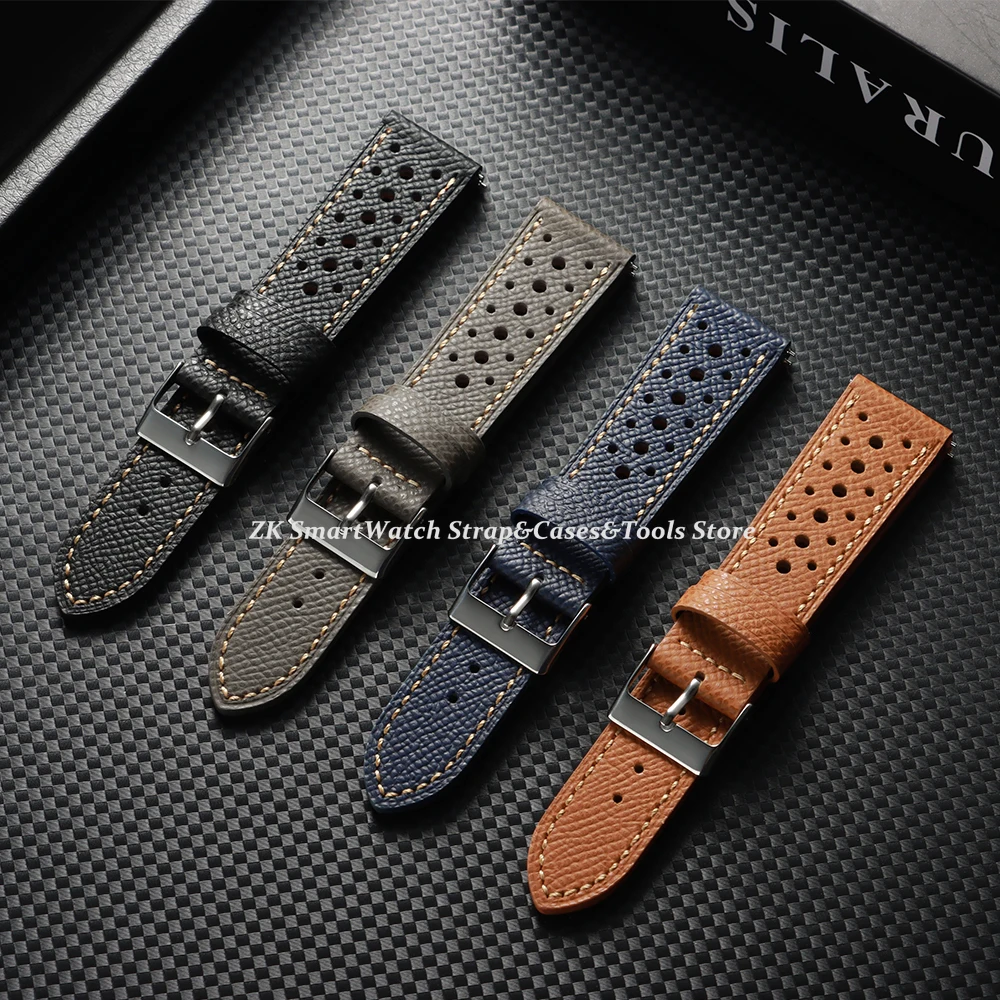 18mm 19mm 20mm 22mm Vintage Echtes Lederband Männer Frauen Universal Rindsleder Bands Atmungsaktive Quick Release armbänder für Seiko – Detail 3